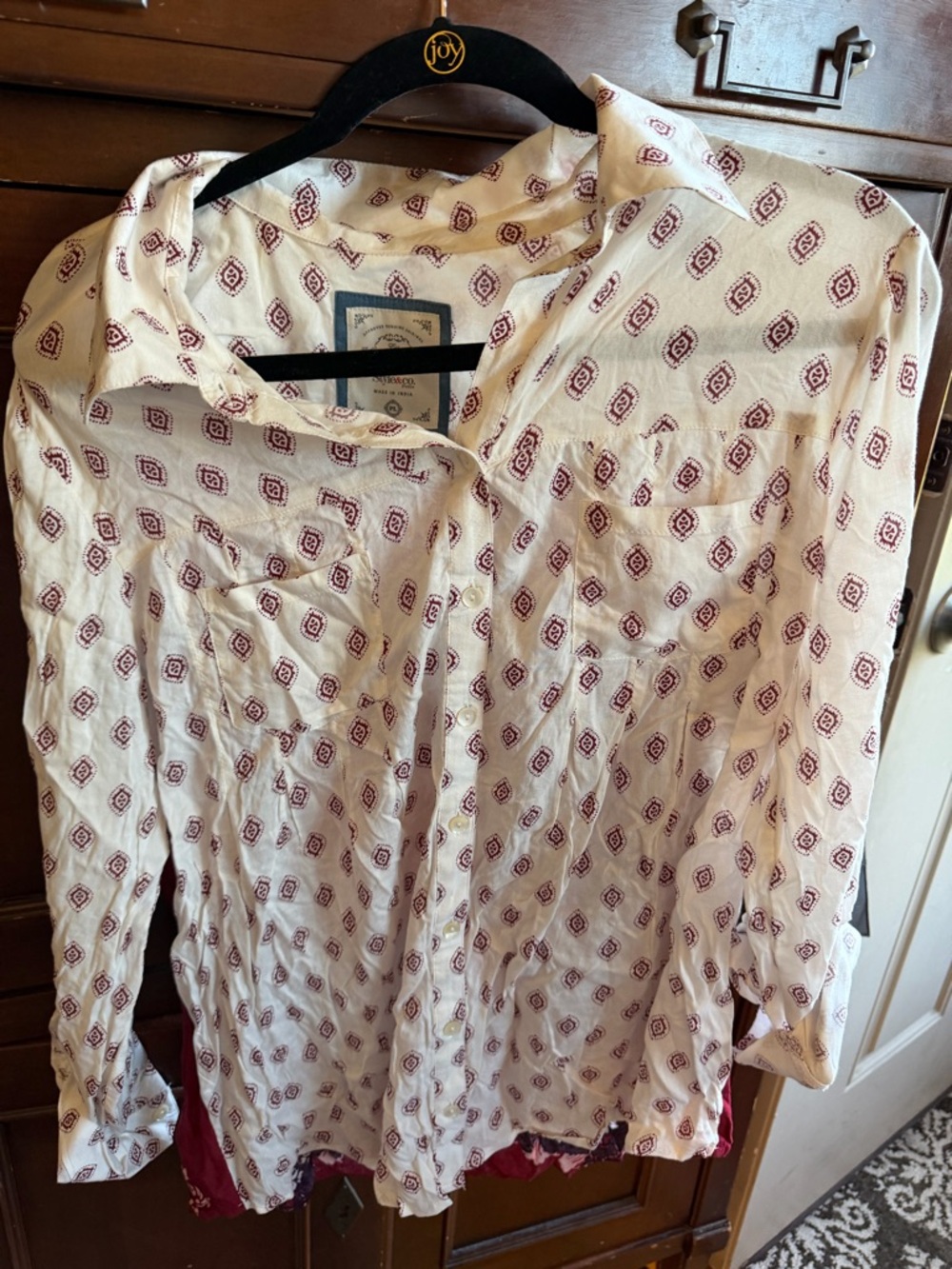 Style&Co PL soft western style blouse NWT